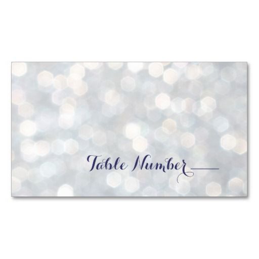 Hochzeit - Sparkly Lights Escort Card