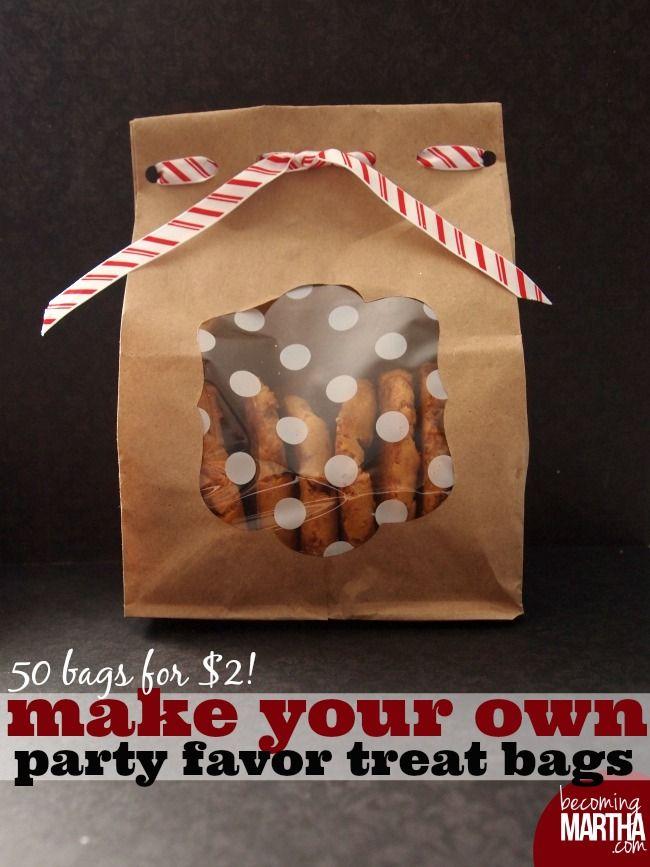 Hochzeit - Make Your Own Party Favor Treat Bags For $2