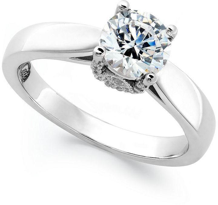 Mariage - Certified Diamond Solitaire Ring in 14k White Gold (1-1/2 ct. t.w.)