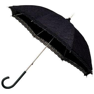 زفاف - Black Victorian Lace Umbrella (uh)