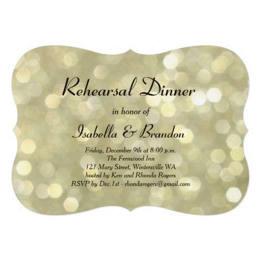 Mariage - Champagne Bubbles Rehearsal Dinner Invitation