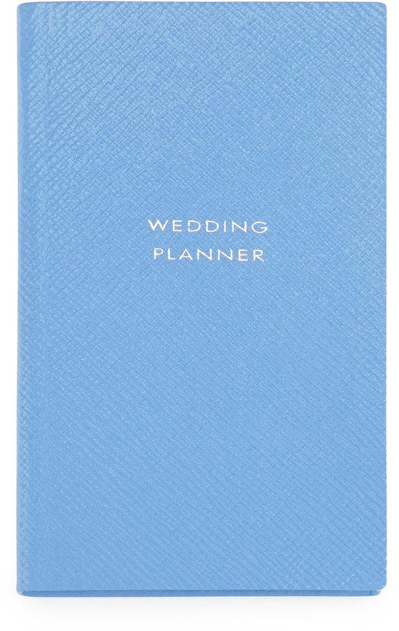 Hochzeit - Smythson "Wedding Planner" Panama Notebook, Blue
