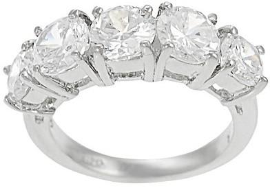 زفاف - 3/4 CT. T.W. Tressa Round Cut Cubic Zirconia Prong Set Bridal Style Ring in Sterling Silver - Silver