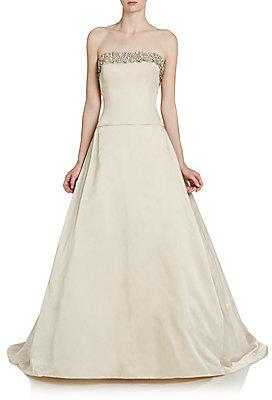 Hochzeit - Embellished Satin Bridal Gown