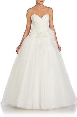 Wedding - Paris Floral Tulle Ball Gown