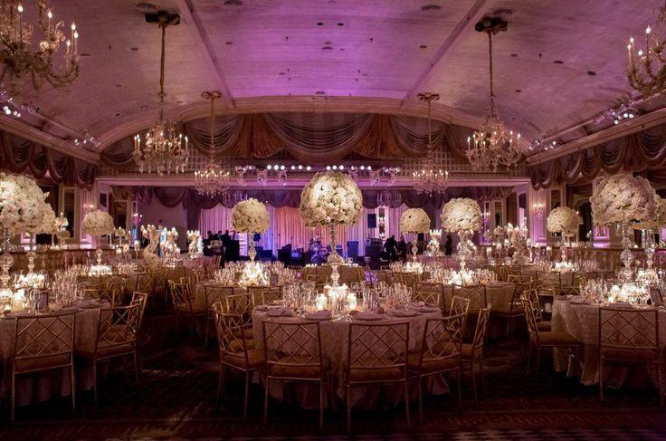 Breathtaking New York Wedding with Ballroom Glamour Decor #winter