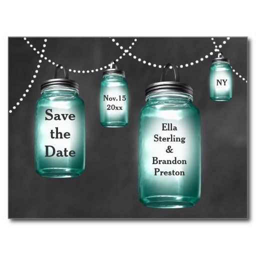 Wedding - Love Mason Jars Save The Date