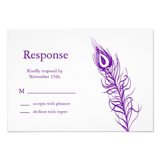 Wedding - Shake Your Tail Feathers RSVP (violet)