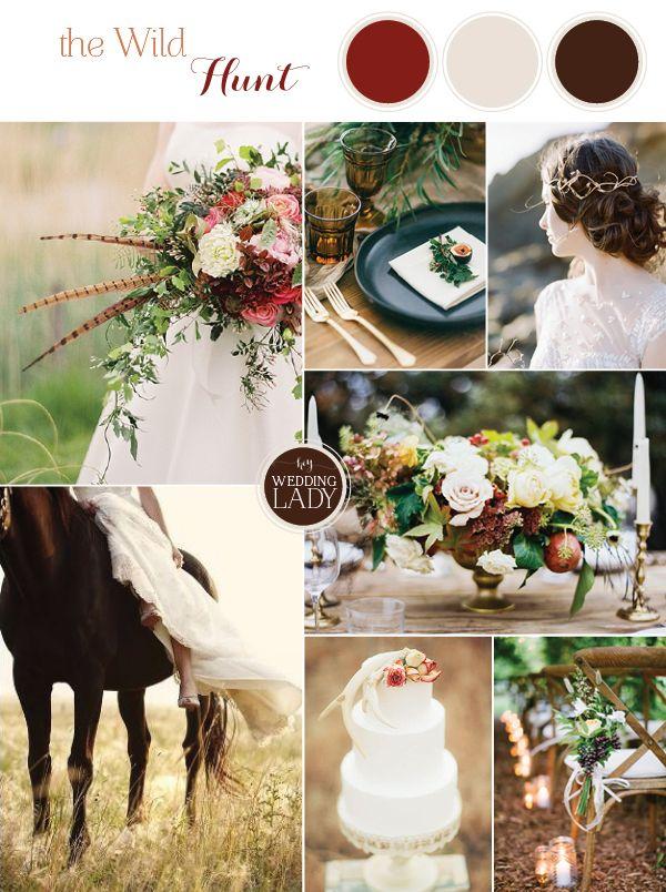 Mariage - Wild Hunt Wedding Inspiration In Berry And Brown