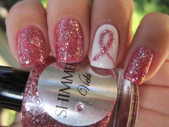 Hochzeit - Shimmer Nail Polish - Vicki (Breast Cancer Awareness And Research)