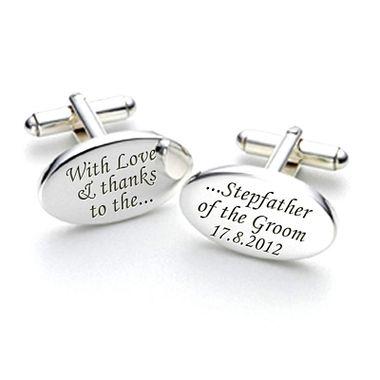 Свадьба - A3WED006 Step Father Of The Groom Cufflinks (ss)