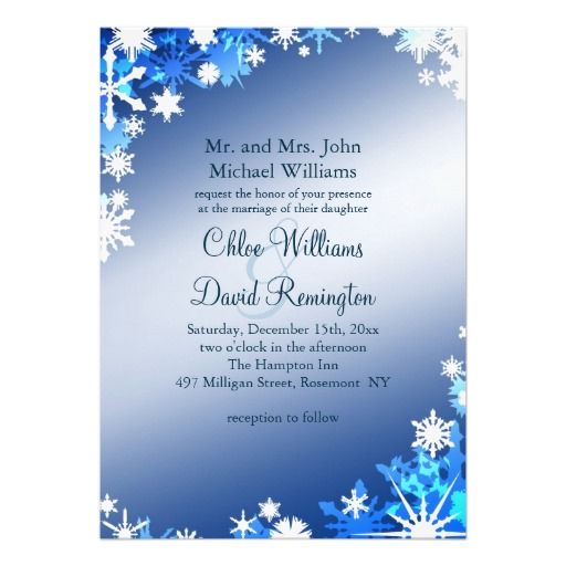 زفاف - Snowflakes Wedding Invitation 2
