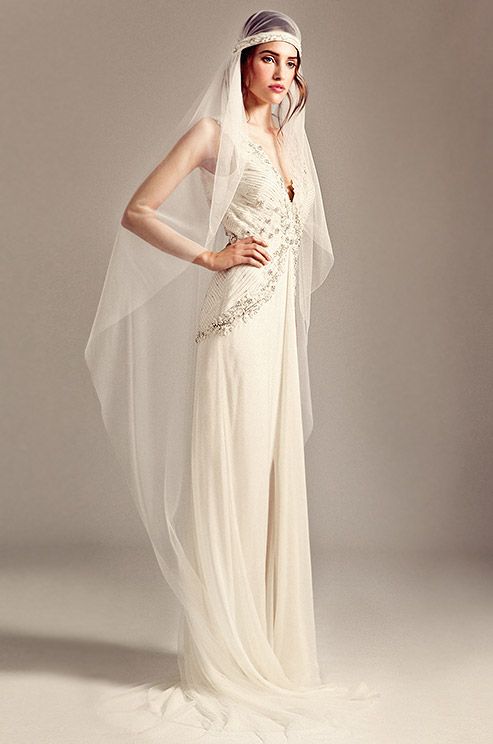 زفاف - A Stunning Juliet Cap Wedding Veil With Braided Detailing From The Temperley, Iris Collection Hails Vintage 1920s Glamour.