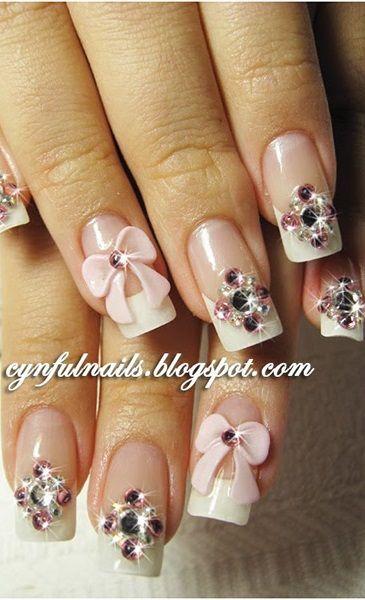 Wedding - 10 Stunning Rhinestone Nail Art Designs To Try Out