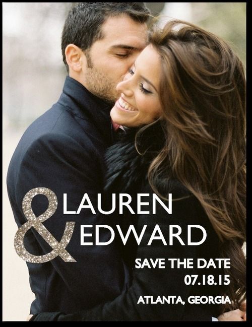 Wedding - Enchanted Embrace - Save The Date Postcards In Umber Or Gunmetal 