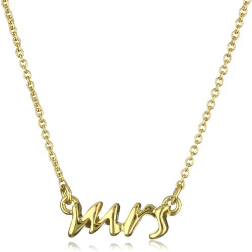 Mariage - kate spade new york "Say Yes Bridal" Gold-Tone Mrs. Necklace, 16"