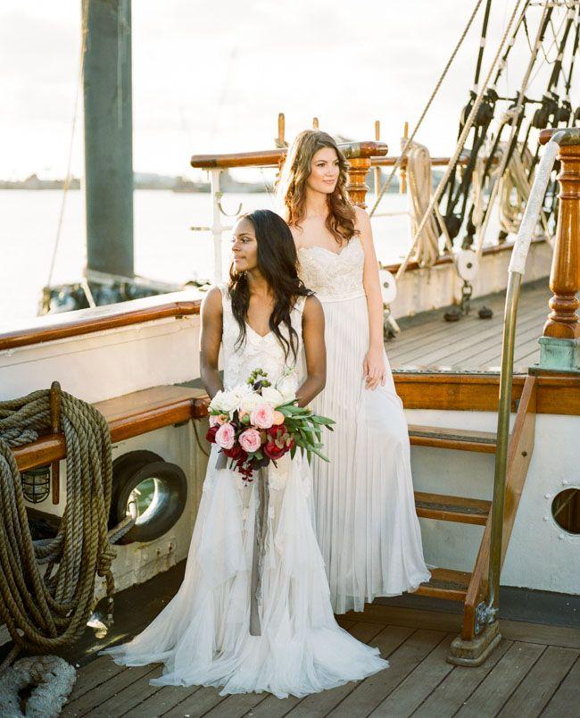 Свадьба - Romantic Wedding Inspiration On A Historic Ship