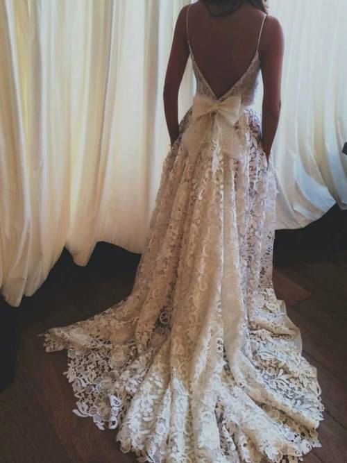 Свадьба - Lace Wedding Dress Backless Wedding Dress Boho Wedding Dress Lace Wedding Dress Lace Wedding Gown Vintage Wedding Dress Leak Back Wedding