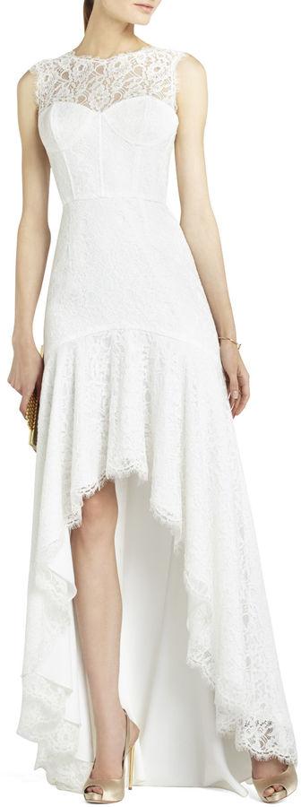 Свадьба - Clarissa Sleeveless Lace High-Low Gown