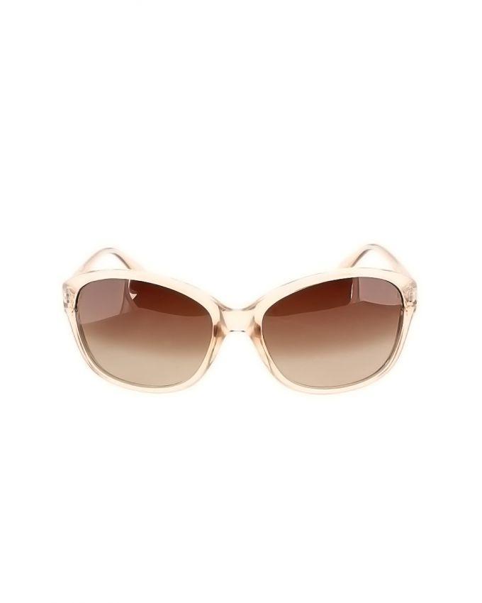 Mariage - Polaroid Bumble Bee Oval Frame Transparent Brown Polarized Eye Wear Sunglasses