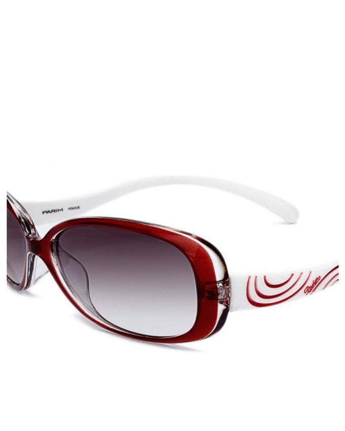 زفاف - PARIM Sunglasses Black Tint with Red Swirl Womens Eye Wear