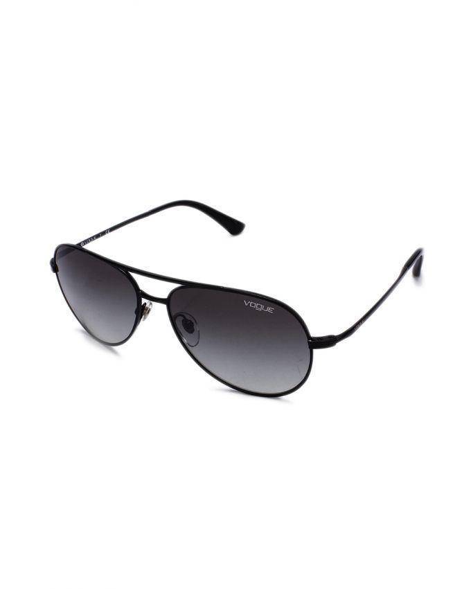 زفاف - VOGUE Black Cat Aviator Sunglasses with Thin Metal Temple