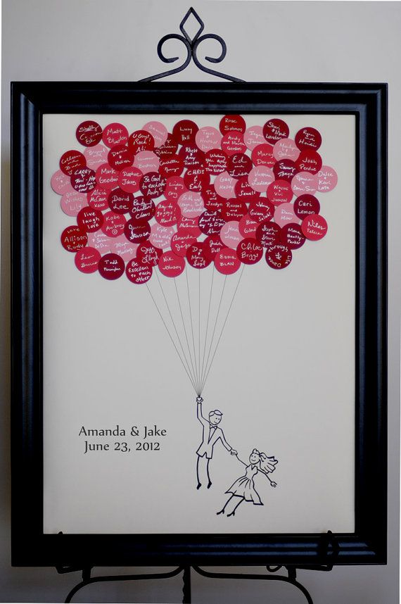 Свадьба - Wedding Guest Book Balloons For Up To 75 Guests