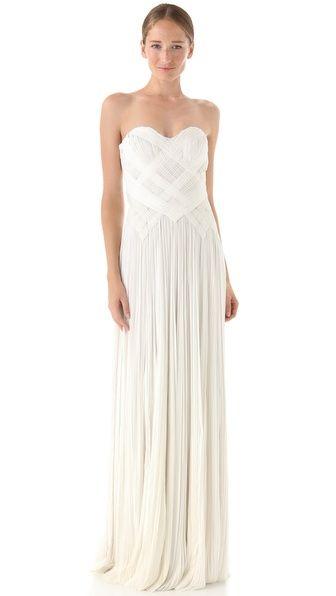 Mariage - Strapless Woven Gown