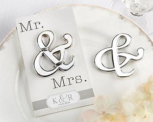Wedding - "Mr. & Mrs." Ampersand Bottle Opener (Available Personalized)