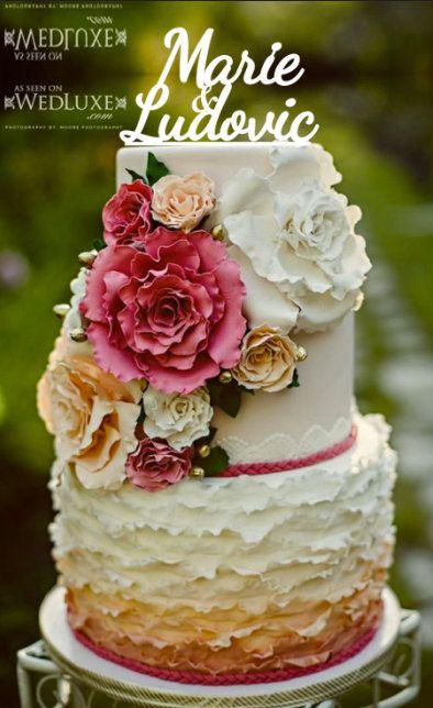 Wedding - Customise Wedding Cake Topper,rustic Wedding Cake Topper,personalised Cake Topper,monogram Cake Topper,bride And Groom Name Design Cake