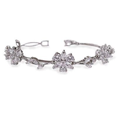 زفاف - Waterlily Diamante Bracelet (ic)