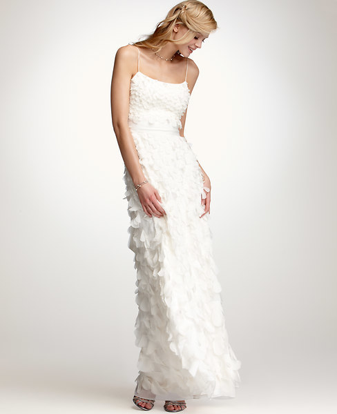 زفاف - Rose Petal Spaghetti Strap Wedding Dress