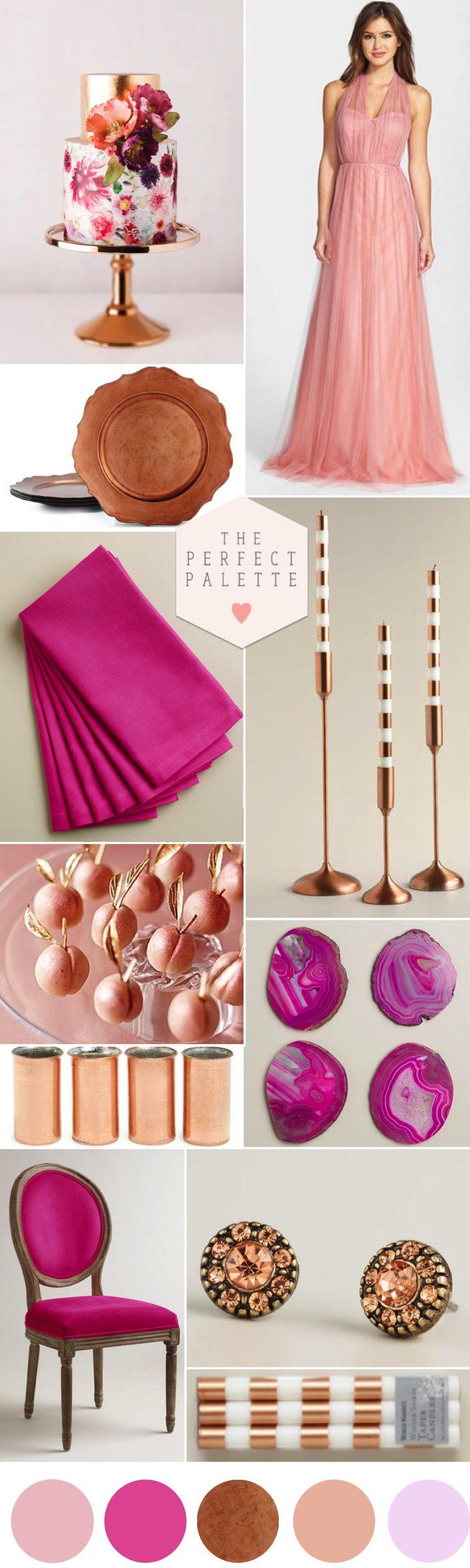 Mariage - Radiant Orchid, Copper   Blush: Wedding Color Inspiration