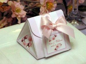 Wedding - CHERRY BLOSSOM Wedding Orgami Favor Boxes - We Can Do Any Color Scheme For Any Occassion
