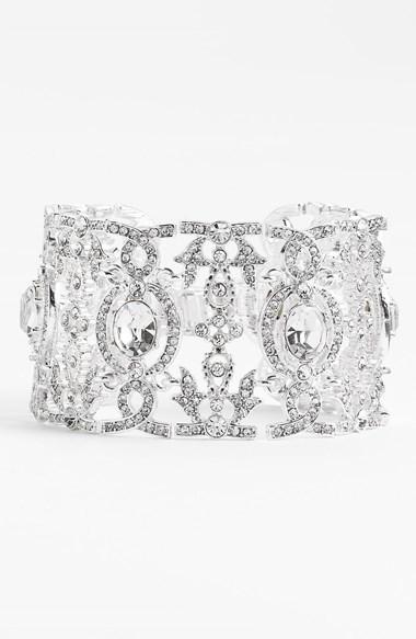 Hochzeit - Nina 'Angelica' Wide Crystal Line Bracelet