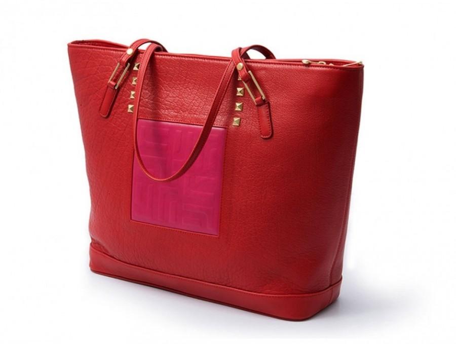 زفاف - JJ Fashion's Women's Real Leather Double Straps Tote Style Bag