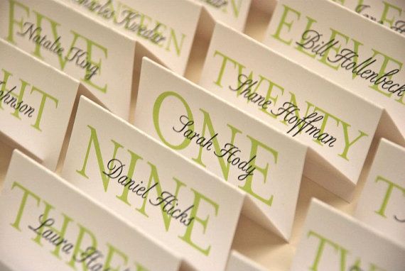 Hochzeit - Printable, Customized Elegant Place Cards - Special Event/Wedding/Birthday Party