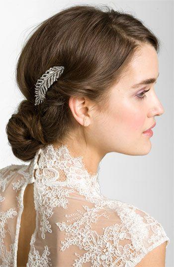 Hochzeit - Tasha 'Feather' Crystal Hair Clip