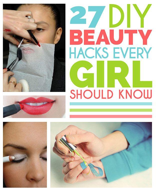 Hochzeit - 27 DIY Beauty Hacks Every Girl Should Know