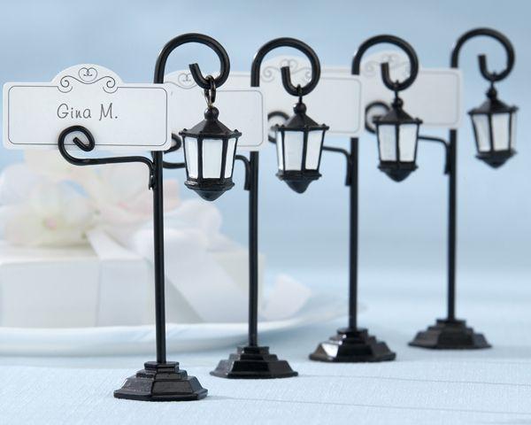 Wedding - Streetlight Place Card Holder With Coordinating Place Cards (Set Of 4)