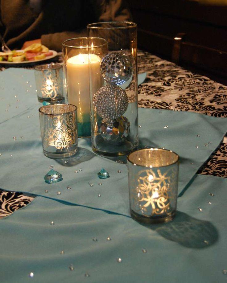 Mariage - Tiffany Blue & Damask Bridal/Wedding Shower Party Ideas