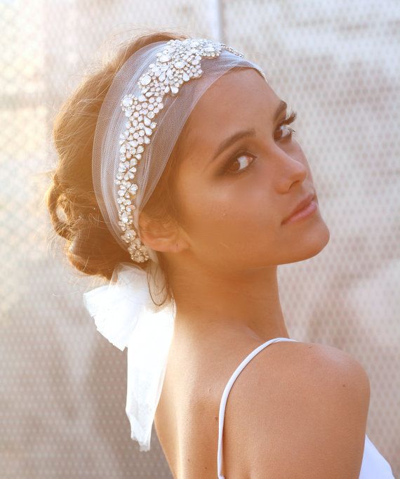Wedding - Crystal Head Wrap (with Detachable Head Wrap) - Allison