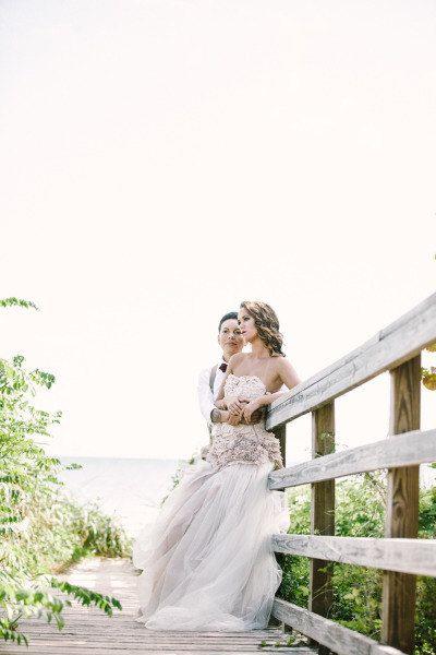 Wedding - Blush Pink Wedding Gown - As Seen In Style Me Pretty - One Of A Kind Unique Piece