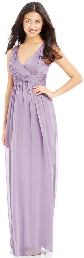 Mariage - Adrianna Papell Sleeveless Pleated Twist-Front Gown