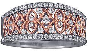 Hochzeit - FINE JEWELRY 1/2 CT. T.W. Diamond 10K Two-Tone Gold Ring