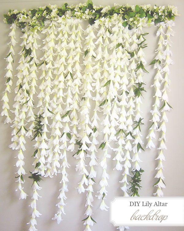 Mariage - DIY Easter Lily Backdrop