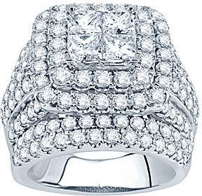 Hochzeit - FINE JEWELRY 5 CT. T.W. Princess & Round Diamond Engagement Ring