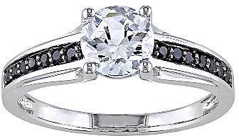 Hochzeit - FINE JEWELRY 1/6 CT. T.W. Color-Enhanced Black Diamond Engagement Ring