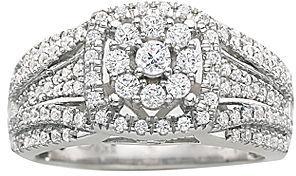 Hochzeit - FINE JEWELRY I Said Yes CT. T.W. Diamond & Sapphire Bridal Ring