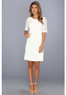 Wedding - Laundry by Shelli Segal Spring Knit Dress w/ Lace Insets